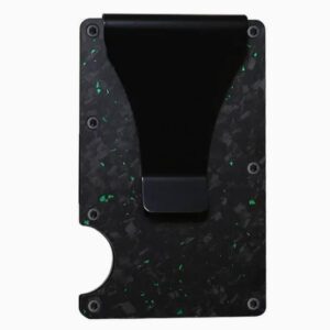 Modern Fekete-zöld mintás RFID pénztárca